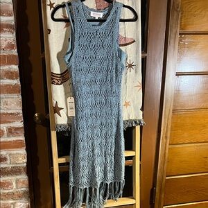 SHYANNE WOMEN'S CROCHET FRINGE MIDI DRESS
